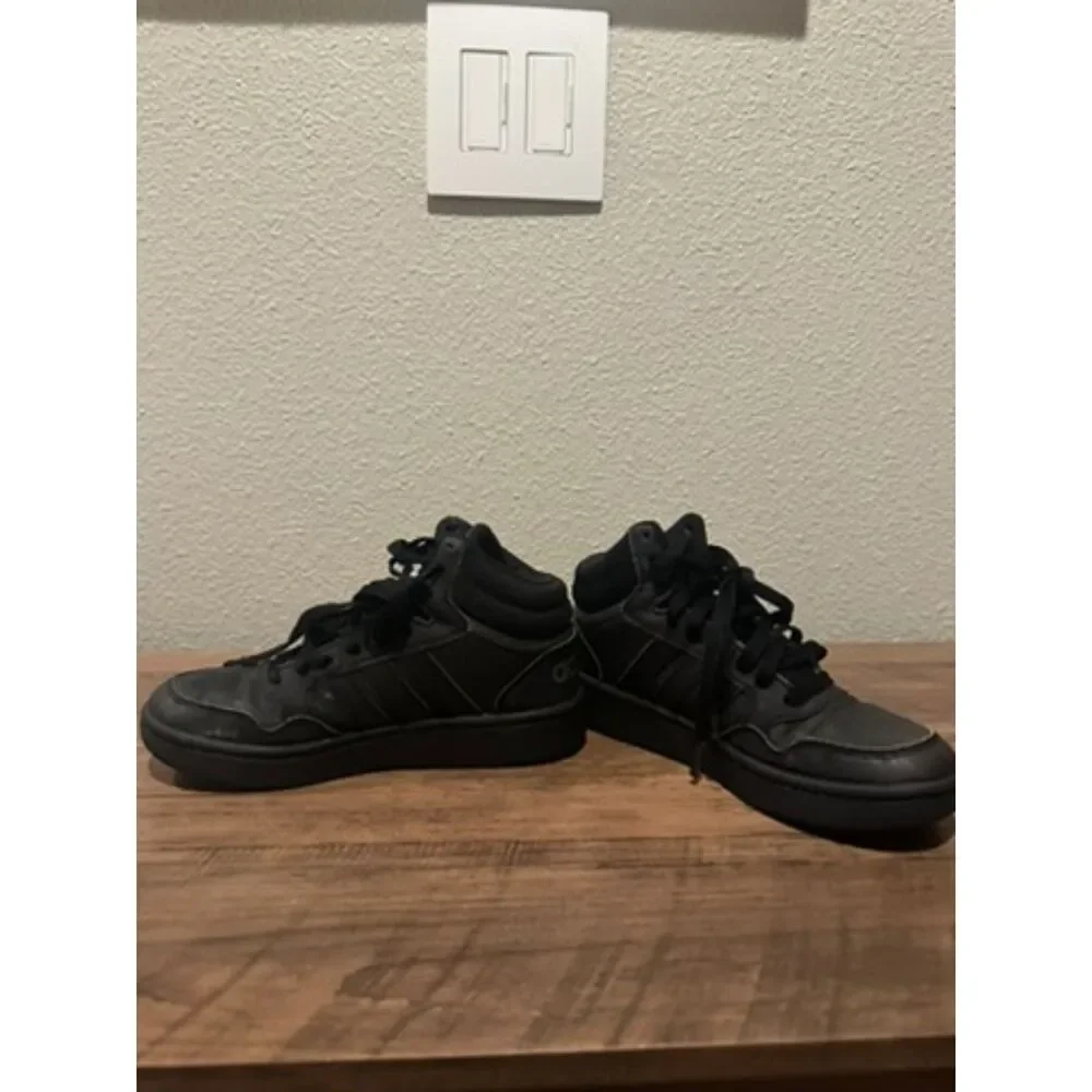 Adidas Hoops 3.0 Mid Black Sneakers Size 2